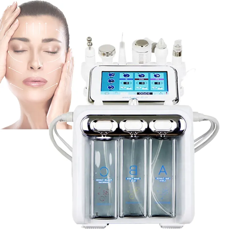 6 In 1 Dermabrasion น้ําไฮดราลอกผิวหน้าผิวน้ํา Microdermabrasion Aqua สะอาดเครื่องความงามสําหรับใบหน้า