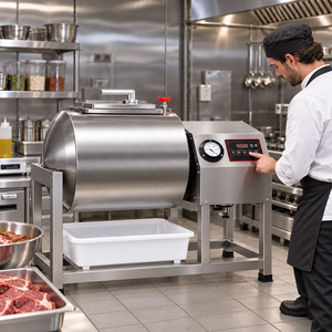Tambor de Vacío Comercial para Carne de 32.5 kg, Máquina Marinadora de Acero Inoxidable de 220 V y 500 W para Procesamiento de Carne en Restaurantes - Product Image 5