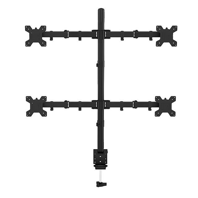 New Arrival Quadarms Monitor Desk Mount Heavy Duty Fully Adjustable Steel Stand Holds 4 Computer up to 32 Inches