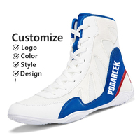 Day-Key Supplier : Bottes de boxe montantes professionnelles pour homme, en cuir respirant de haute qualité, à lacets, anti-choc, personnalisables pour la gym