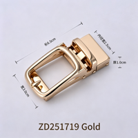 Boucle de ceinture automatique inversée en alliage de zinc de qualité supérieure pour femme, compatible avec une sangle en cuir véritable de 2,5 cm, tendance, polyvalente, ODM personnalisé