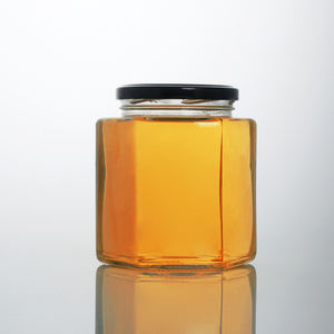 Faible QUANTITÉ MINIMALE DE COMMANDE Rond Clair Six arêtes Vide Conteneurs De Stockage Des Aliments Bougie Conserve Bocal En Verre avec Couvercles - Product Image 2