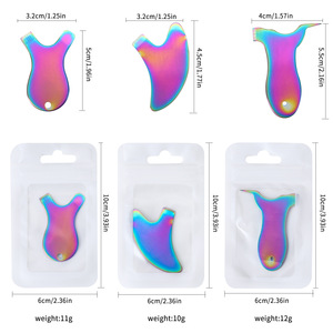 Mini peigne à <span class=keywords><strong>cils</strong></span> en acier inoxydable en forme de Y, applicateur de <span class=keywords><strong>mascara</strong></span> réutilisable, séparateur de <span class=keywords><strong>cils</strong></span> pour usage en salon, infusé à la kératine, sans odeur, 2-en-1 - Product Image 2