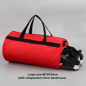 Yoga Training Handbag Sports Gym Duffle Bag Waterproof Weekender Overnight Bag With Shoe Compartment