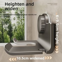 OEM Space Aluminium No-Drill Saugnapf Haartrockner halter Einfache Installation Badezimmer Wandre gal