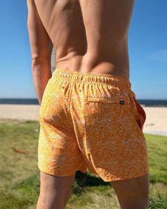 Custom Swim <b>Trunks</b> <b>Men</b> Quick Dry Floral Print Inseam Stretch Board Shorts With Compression Liner Swimming Suits - Product Image 4