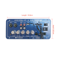 Amplificateur stéréo portable rechargeable D400 60W+60W de classe D avec mixeur audio numérique