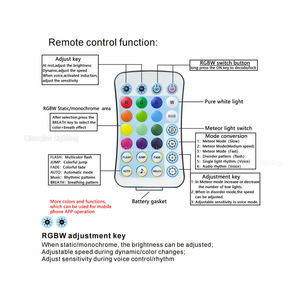 16W RGBW LED Yıldızlı Gökyüzü Projektörü 3m 500+240 adet 0.75mm Fiberler Ses Aktifli APP Uzaktan Kumandalı Araç Tavanı IP54 - Product Image 3