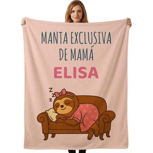 Red Sloth Bedtime Scene Flannel <b>Blanket</b> Throw <b>Blanket</b> Nap <b>Blanket</b> Wholesale Machine Washable Fade Resistant Custom Print - Product Image 6