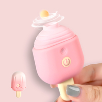 Eiscreme-förmiger Mini-Vibrator für Frauen mit USB-Aufladung und 10 Saugmodi für Klitoris- und Brustwarzen-Stimulation
