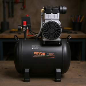 Compresor de aire sin aceite Vevor Compact de 10 galones y 90 psi para uso en taller - Product Image 2