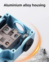 Interrupteur de fin de course à poussoir à charnière en aluminium, étanche, résistant à l'huile, IP66, 10A 250VAC, SPDT, à bornes à vis, pour usage industriel