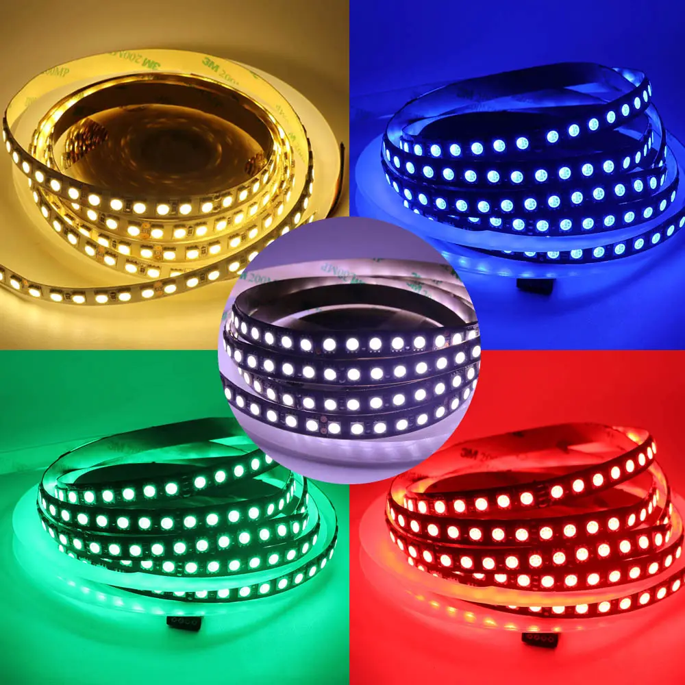 LEDストリップライト屋外IP65防水110v 220v SMD 5050 8mm RGB 100m/ロール