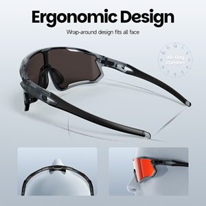 Gafas Deportivas OEM TR90 con Montura Completa Espejada, Lentes de PC, Resistentes al Viento, Protección UV400, Resistentes a Impactos, para Ciclismo de Montaña y Cricket - Product Image 4