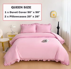 Juego de Edredón de Lujo con Bordado de Encaje de Algodón, con Falda para Cama, Personalizable, Calidad 400 Hilos, para Todas las Temporadas - Product Image 3