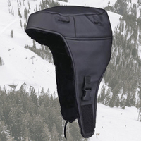 Casque de sécurité d'hiver pour homme avec chapeau anti-froid Matériaux en cuir/polaire/polyester Marque DELTAPLUS Couleur noire