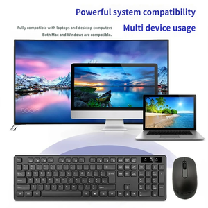 멀티미디어 기능 지원 2.4G 안티고스팅 무선 초슬림 인체공학 키보드 마우스 세트 - Product Image 3