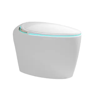 Mới tự động tuôn ra nhà vệ sinh thông minh một mảnh WC ánh sáng ban đêm sàn gắn kéo dài Bát phòng tắm thông minh commode vật liệu gốm