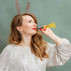 Vente en gros 12 pièces/ensemble or argent éruptions bruiteurs sifflets fournitures de fête <span class=keywords><strong>pour</strong></span> anniversaire remise des diplômes Ramadan Thanksgiving - Product Image 3