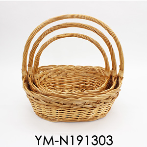 Cesta de madera tejida con asa de mimbre, alta calidad, <span class=keywords><strong>2021</strong></span> - Product Image 3
