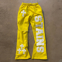 Pantalon de survêtement personnalisé avec poches haute qualité en coton éponge français polaire brodé Patch Essentials Bootcut pantalon de survêtement évasé pour femmes
