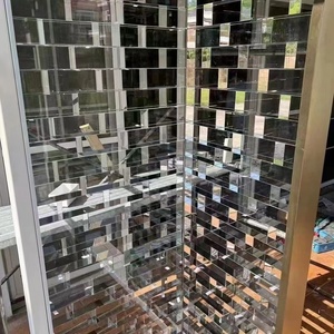 Lzx Rắn Tinh Thể Trong Suốt Glass Gạch Khối Với Lỗ Hình Chữ Nhật Hình Dạng Phẳng Cho Ngoài Trời Nhập Phòng Khách Phòng Tập Thể Dục Y Tế - Product Image 5