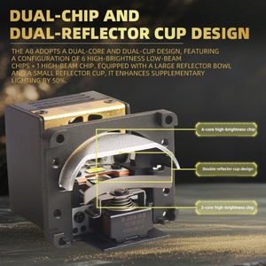 SANVI A8 1.5 Matrix 12v 6000k+4300K Mini Car Headlight Bi-led Projector Matrix Module Lens - Product Image 3