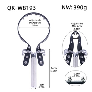สายรัดหน้าอกหนัง PU รุ่น QK-W8193 พร้อมด้ามจับสแตนเลสรูปหัวกะโหลก ที่รัดหน้าอกแบบมีหนามแหลม ของเล่นเซ็กซี่สำหรับพันธนาการหน้าอก - Product Image 6