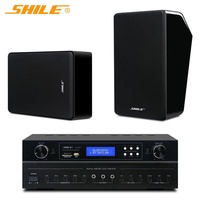 SHILE BG-8 Kit Audio Profesional Mini untuk Ruang Rapat OK-555C Kombinasi untuk Speaker Musik Latar Belakang Ruang Tamu