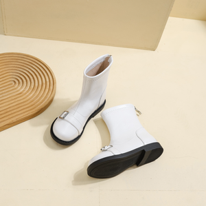 Nouvelles Bottes Courtes en Cuir pour Enfants et Grandes Filles, Style Princesse, avec Dentelle, pour l'Automne et l'Hiver - Product Image 5