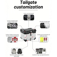 Boîte à bagages arrière pour moto en alliage d'aluminium 40L 45L 55L, coffre noir pour moto
