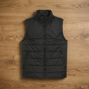 Men's Quilted Puffer Vest Sleeveless Zip Up Waistcoat Stand Collar Warm Outerwear for Spring Commuting Casual <b>Gilet</b> Vest - Product Image 3