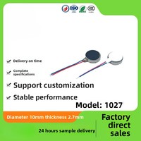 Motor Getar Koin Datar Pabrikan 1027 untuk Ponsel, Tongkat Kecantikan, Earphone Bluetooth, Motor Mikro