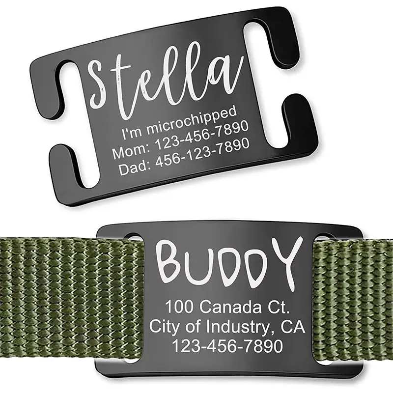 Personnalisé Chien Chat ID Tag En Acier Inoxydable Air Pet Dog Tags pour Gravure Collier pour Cadeau À La Maison