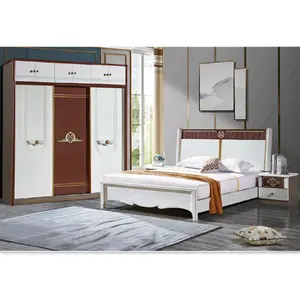 Wohn möbel beliebte Bett garnitur Design Massivholz Kingsize-Bett in Ägypten/Algerien