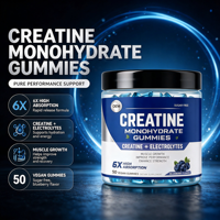 LUVVITA OEM Gummies de Créatine Monohydrate en Vrac 2500 mg 5000 mg Sans Sucre Suppléments HCL Marque Privée Gummies de Créatine pour Femmes