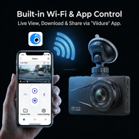 4K Çift Kameralı Ön ve Arka 1080P Dahili WiFi GPS AI ADAS Araç Kamerası 3" IPS 24 Saat Park Monitörü DVR Video Kaydedici