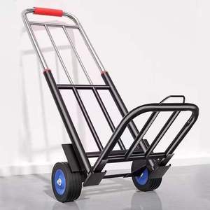 Factory Wholesale Orange Heavy Duty Hand Truck With Red Plastic Grips For Logistics Delivery Industrial Grade Material Handling - Product Image 2