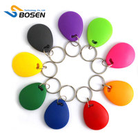 Individueller Marken-Kristall-Epoxy NFC RFID Schlüsselanhänger Passiver Proximity-Türschlossanhänger Google My Business NFC Bewertungs-Schlüsselanhänger Aufkleber
