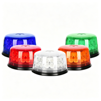 Feux de signalisation LED 32W, lumière stroboscopique d'avertissement, IP65, montage magnétique à vis, boîtier en polycarbonate, 5 couleurs clignotantes, 12-24V, garantie de 12 mois
