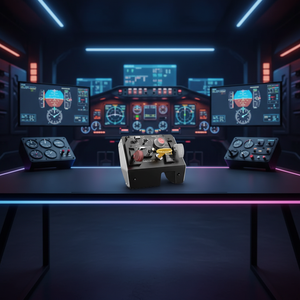 Manette de jeu MOZA MTLP Throttle avec logo MOZA, conçue pour les pilotes passionnés de simulation de vol professionnels, 27 commutateurs programmables - Product Image 4