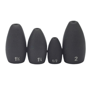 Vente en gros Poids en tungstène noir anodisé sans copeaux Poids de pêche Plombs en tungstène - Product Image 1