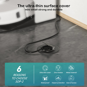 SINOAMIGO Receptáculo de Suelo Redondo con Tapa Abatible, 1 Salida, Puerto USB-A, Placa de Latón, Caja Eléctrica <span class=keywords><strong>para</strong></span> Suelo - Product Image 5