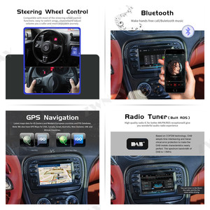 เครื่องเล่นมัลติมีเดียในรถยนต์ ZWNAV ระบบ <span class=keywords><strong>Android</strong></span> 11.0 สำหรับรถยนต์ Mercedes Benz SL-Class R230 SL500 ปี 2001-2007 พร้อมระบบนำทาง GPS เครื่องเสียงวิทยุสเตอริโอในรถยนต์ - Product Image 4