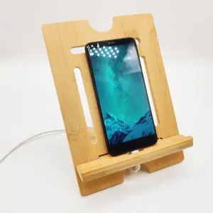 חם למכור עץ במבוק מחזיק טלפון חכם נייד תמיכה לוח לעמוד לוח שולחן טלפון נייד שולחן