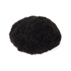 Prothèse capillaire <span class=keywords><strong>homme</strong></span> bouclée <span class=keywords><strong>afro</strong></span> 2mm, 100% cheveux humains, base en PU noir, système de remplacement capillaire naturel noir pour <span class=keywords><strong>homme</strong></span> - Product Image 2