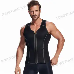 Đen Neoprene Body Shaper cộng với kích thước vest eo huấn luyện viên người đàn ông của Corset Neoprene đốt cháy chất béo Body Shaper vest cho nam giới