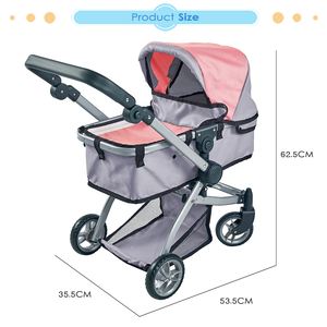 Xe Đẩy Búp Bê Dollri Starri Deluxe 2 Trong 1, Có Bánh Xe Xoay Có Thể Chuyển Đổi Và Tay Cầm Có Thể Điều Chỉnh N Canopy Chơi Đồ Chơi Cho Bé Gái - Product Image 6