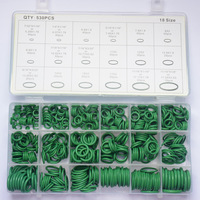 Kit de joints toriques et rondelles en caoutchouc EPDM/NBR Hustech, modèle standard, 270 pièces, vert, 18 tailles, durable, pour usage industriel et climatisation