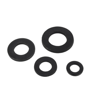 Rondelles de pare-chocs en <span class=keywords><strong>acier</strong></span> inoxydable 304 (18-8), rondelles plates noires pour vis et boulons, grandes rondelles de réparation pour usage domestique et industriel - Product Image 5